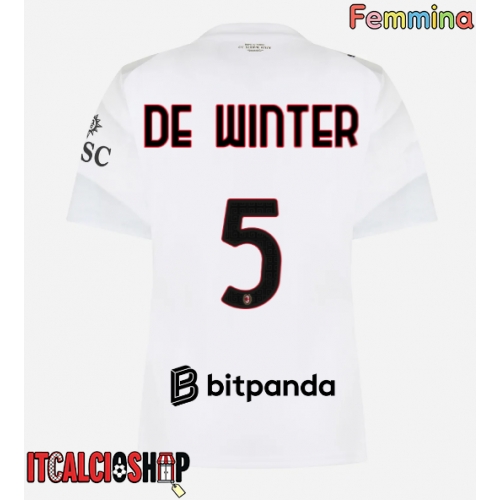 AC Milan Koni De Winter #5 Seconda Maglia Femmina 2026-27 Manica Corta